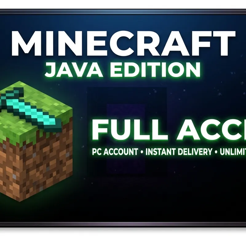 Compte Minecraft Java + Bedrock Edition PC - Accès Complet