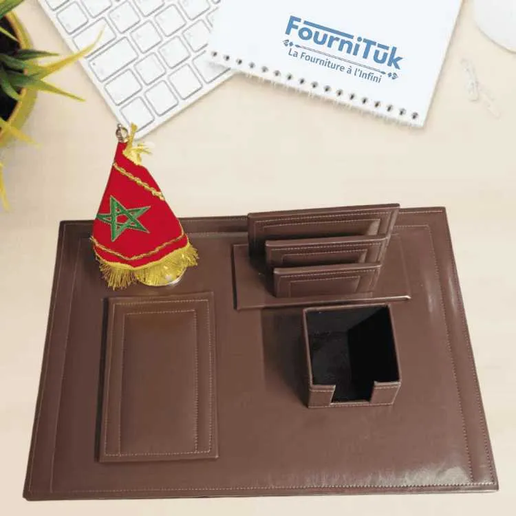 Pack Bureau Prestige en Cuir 5 Pièces