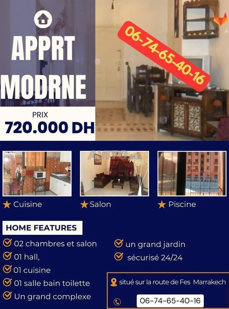 Appartement à vendre 75 m² à Marrakech