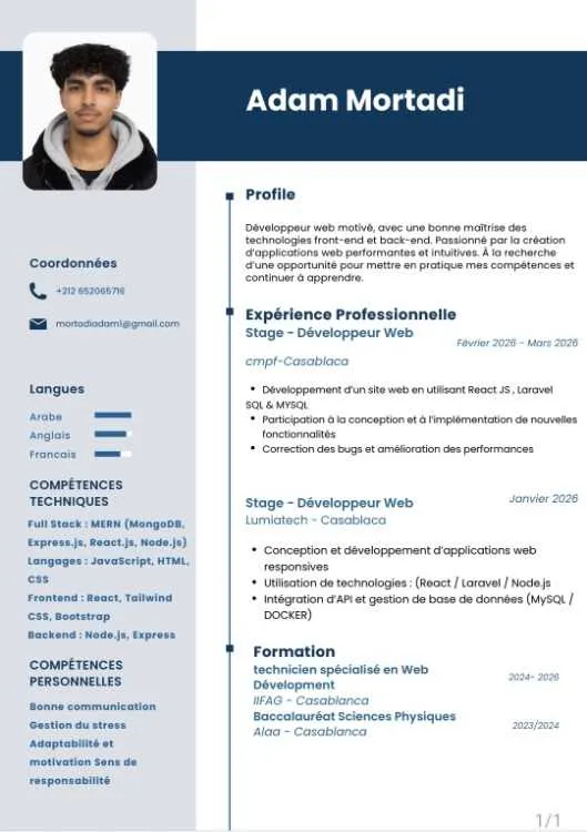 full stack web developer - Casablanca