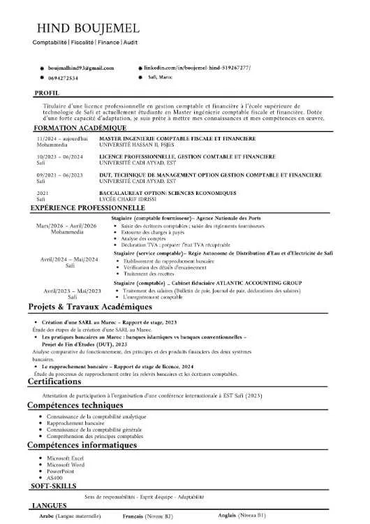 Aide comptable (à partir de Mai)