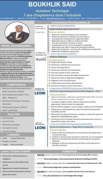 Acheteur Technique CAPEX / OPEX 6 ans d’expérience - Tout le Maroc