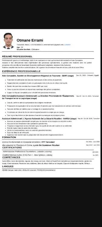 Demande de stage/Demande d'emploi