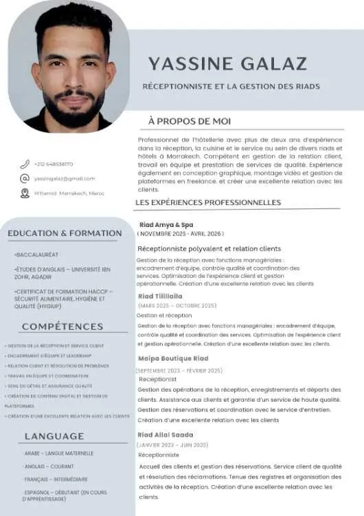 Gestion et réception polyvalent - Marrakech