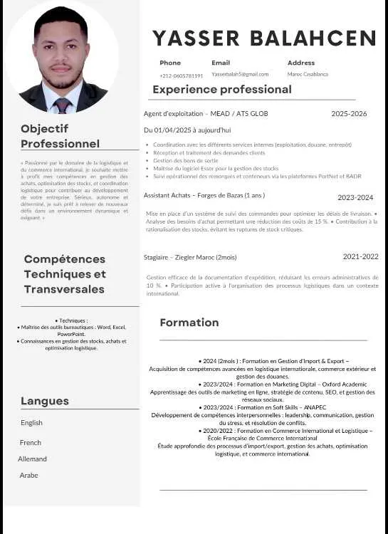 Assistant achat / import / Commercial - Casablanca