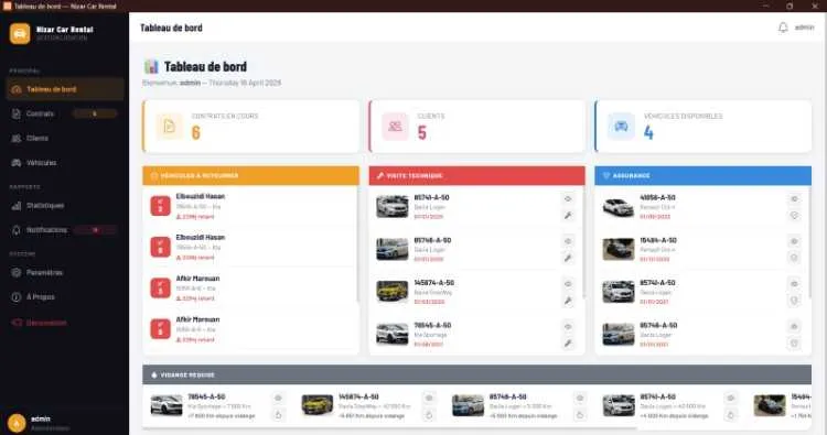 Application de gestion location de voitures
