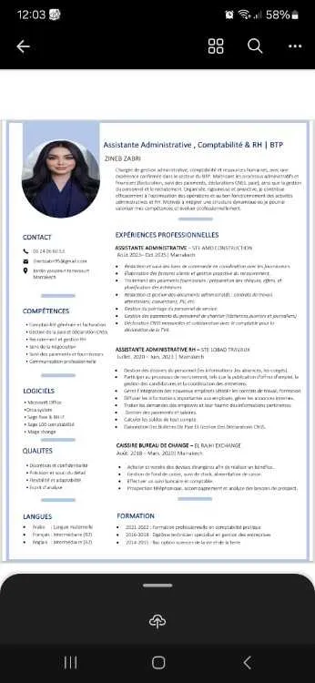 Assistante Administrative / RH / Comptabilité - Marrakech
