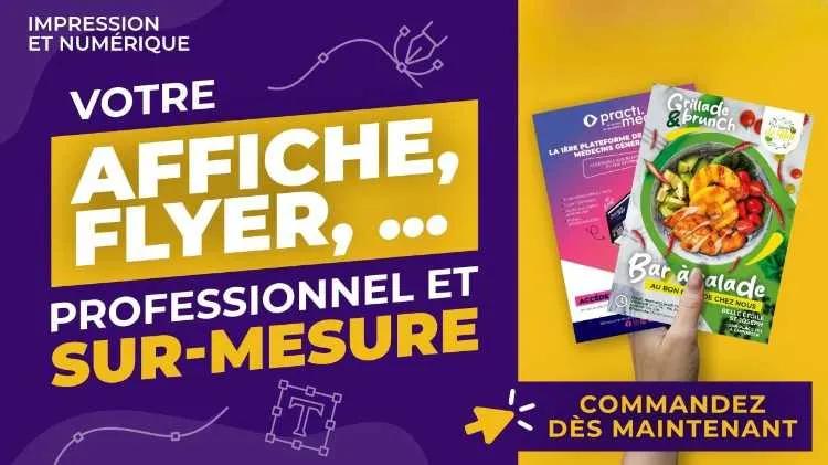 Conception des affiches flyers catalogues menus