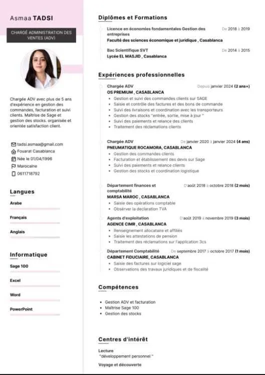 Chargée ADV - Casablanca