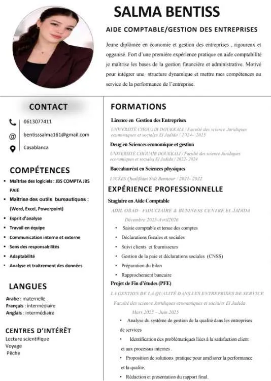Stage pré-embauche / rémunéré en comptabilité – Di