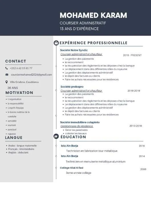 Coursier administratif - Casablanca