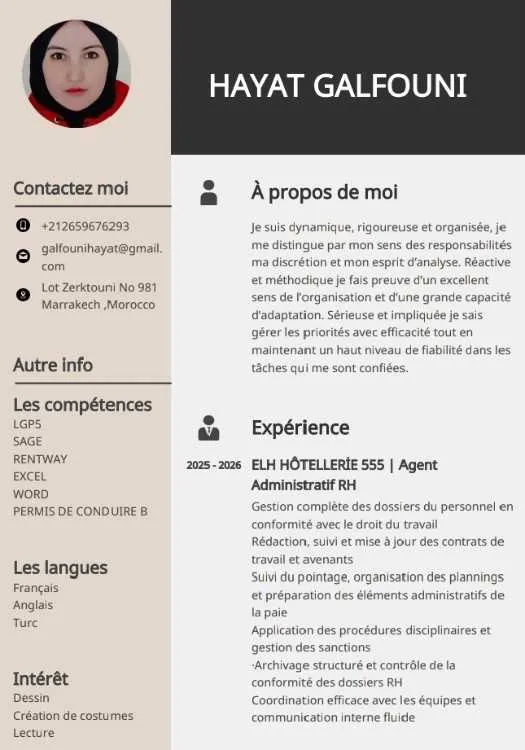 Assistante administrative / Assistante RH - Marrakech