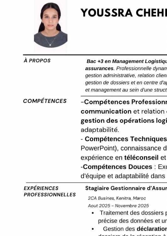 Demande de stage en logistique