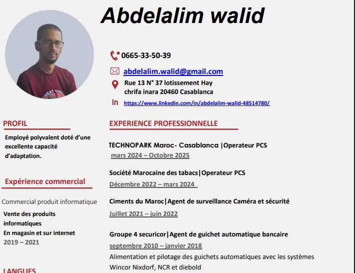 pilote d'exploitation ATM - Casablanca