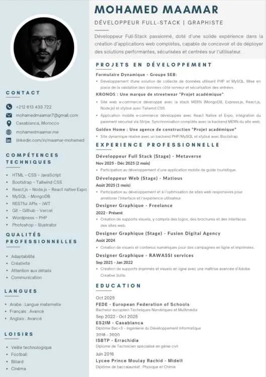 Stage rémunéré ou CDI – Développeur Full‑Stack - Casablanca
