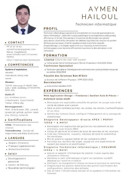 Technicien informatique - Casablanca