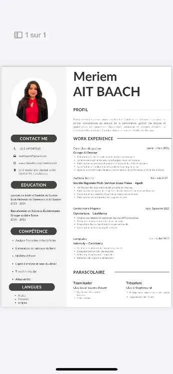 Demande d’emploi - audit et controle de gestion - Casablanca