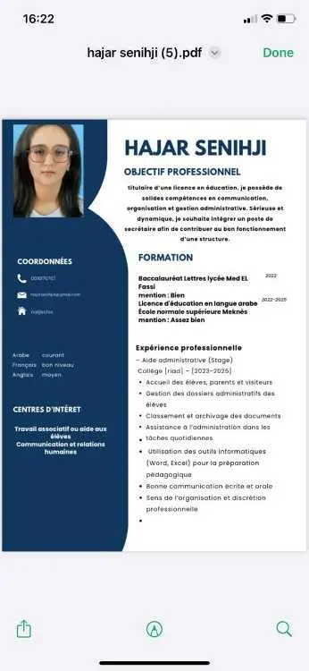 secrétaire - Fès