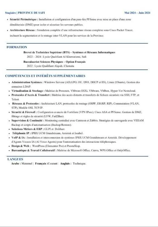 Systèmes et réseaux informatiques - Casablanca