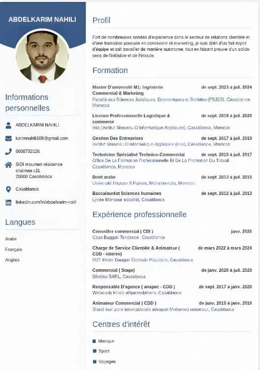 Charge administration des ventes