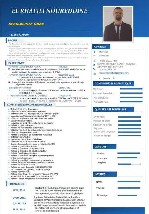 Technicien HSE /superviseur QHSE/ responsable QHSE - Tout le Maroc