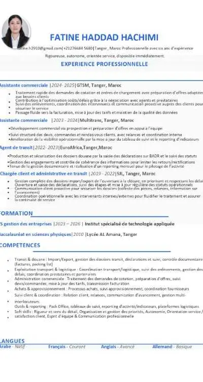 Assistante polyvalente cherche emploi - Tanger