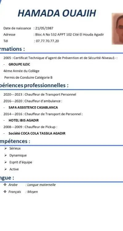chauffeur - Agadir