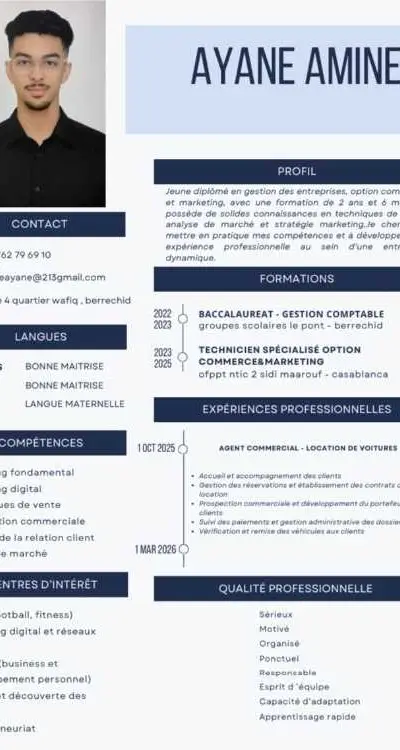 agent commercial - bac +2 - Berrechid