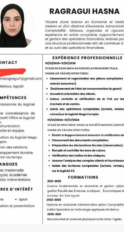 Assistante administrative - Agadir