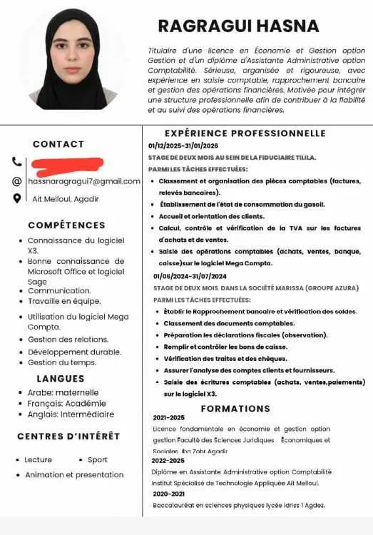 Assistante administrative - Agadir