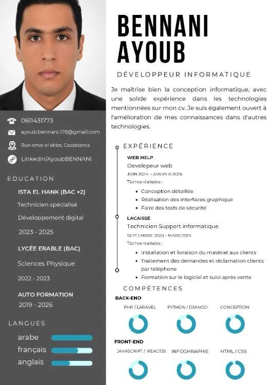 Develepeur web full stack - Casablanca