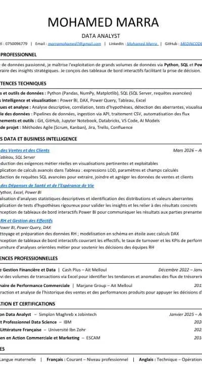 Data Analyst - Agadir