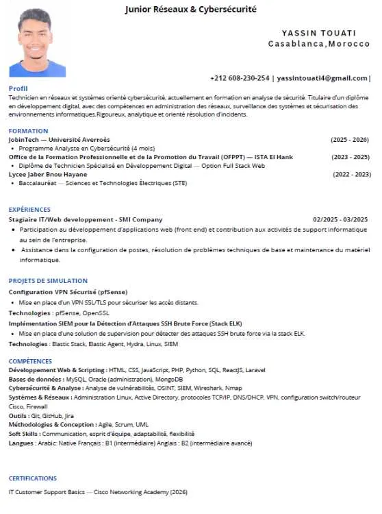 support IT /Technicien informatique / helpdesk - Casablanca