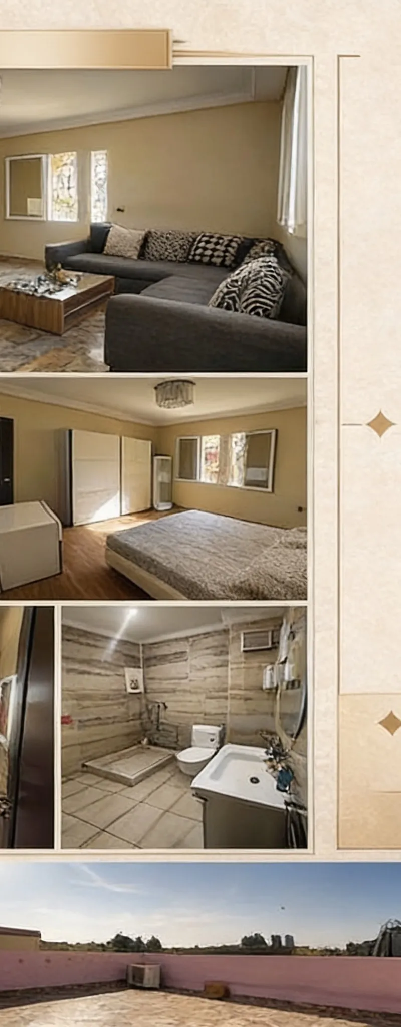 Appartement meublé avec terrasse près d'Atacadao route de Fès