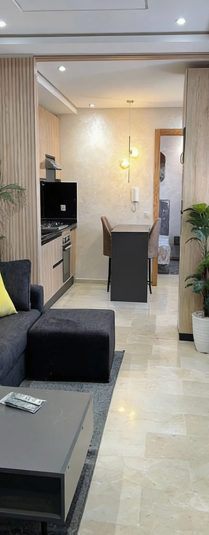 Studio neuf meublé à louer 50 m² à Casa Laimoune