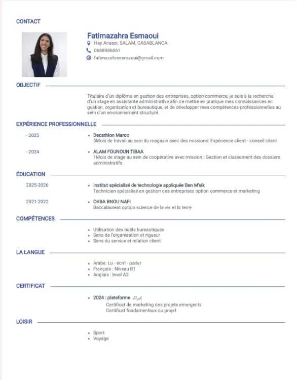 Assistante administrative de vente
