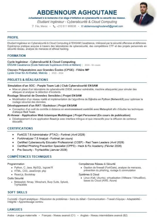 Cybersécurité | casa/fès