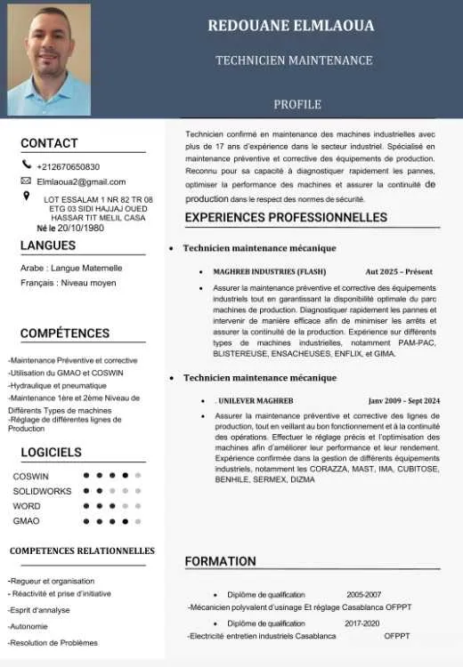 Technicien maintenance - Casablanca