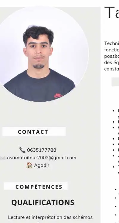 Technicien de maintenance industriel - Agadir