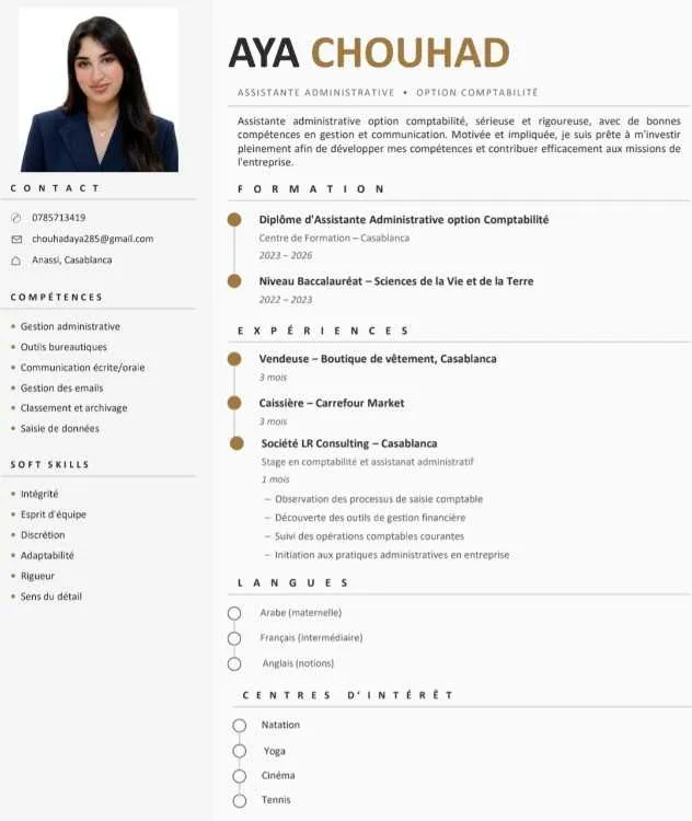 Recherche de stage – Assistante administrative