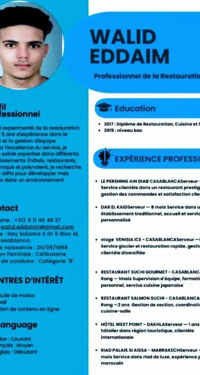 Serveur où chef de rang - Casablanca
