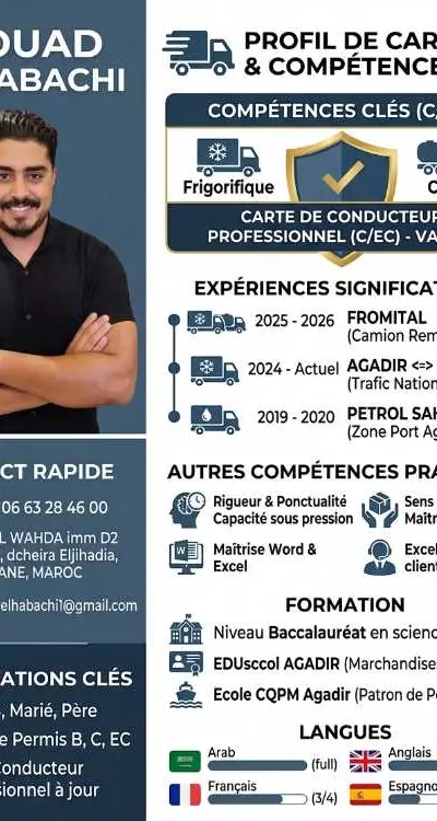 Chauffeur ou 2éme chauffeur poids lourd EC frigori