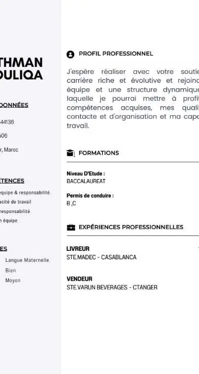 Chauffeur routier/livreur