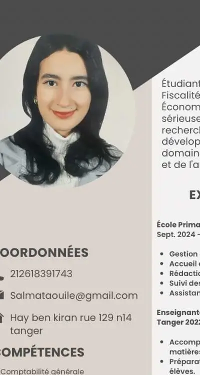 Étudiante en comptabilité cherche un stage