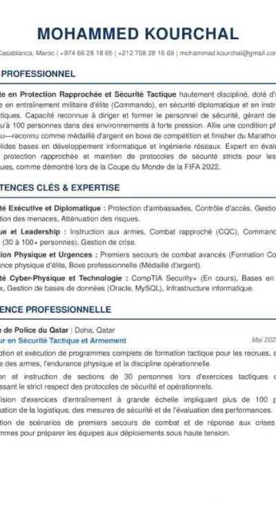 Spécialiste Sécurité Executive & Protection VIP