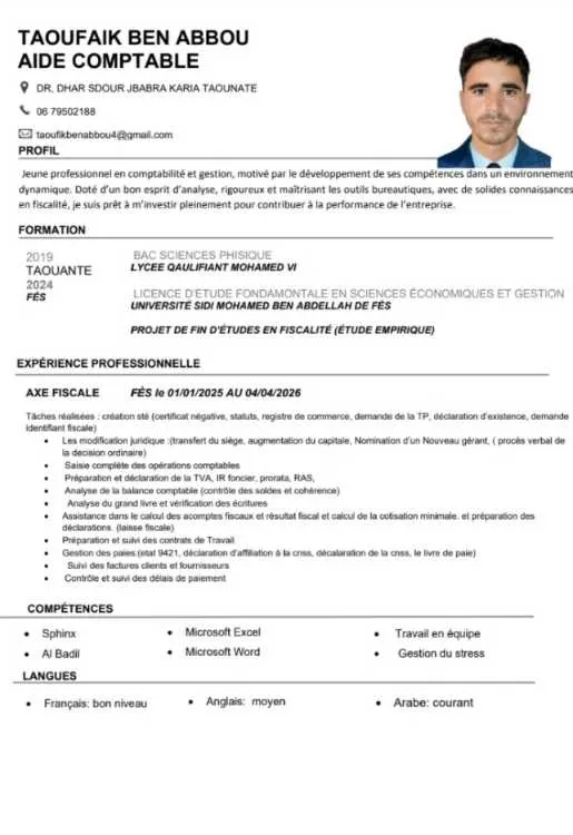 Aide comptable