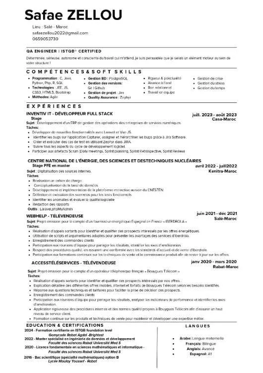 Ingénieur QA