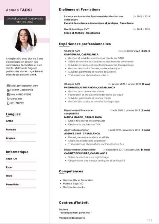 Chargée ADV