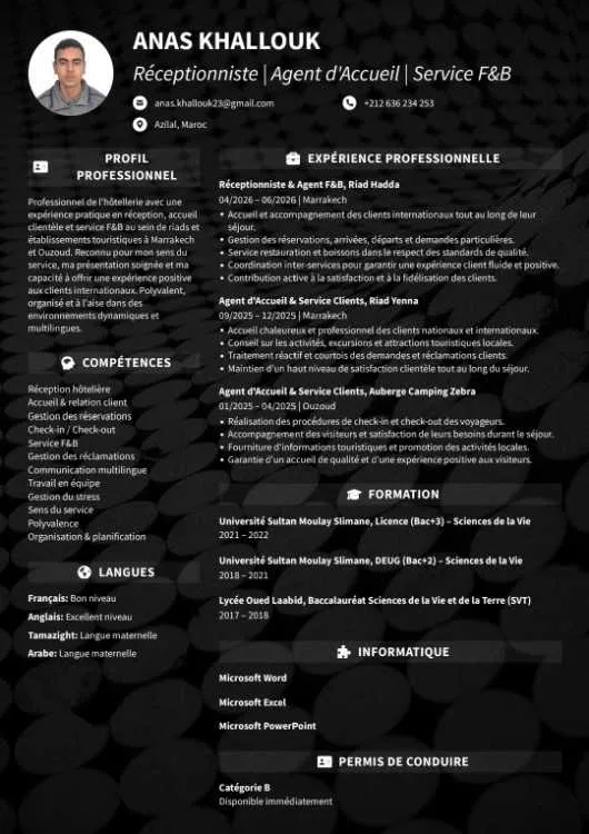 Réceptionniste