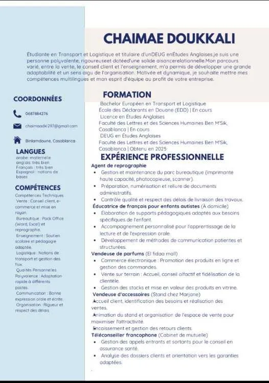 Stage en transport et logistique